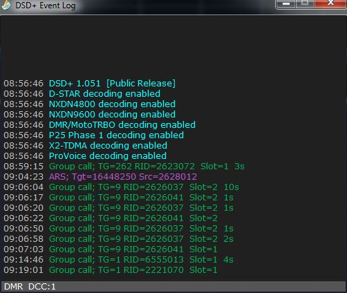 DSDplus Eventlog
