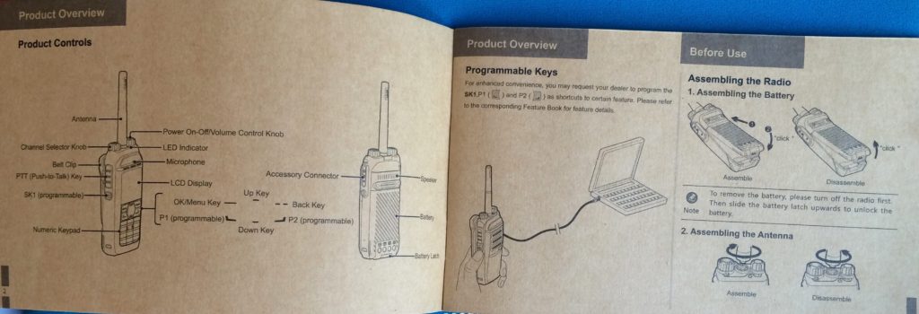 Ein Blick ins (englischsprachige) Handbuch